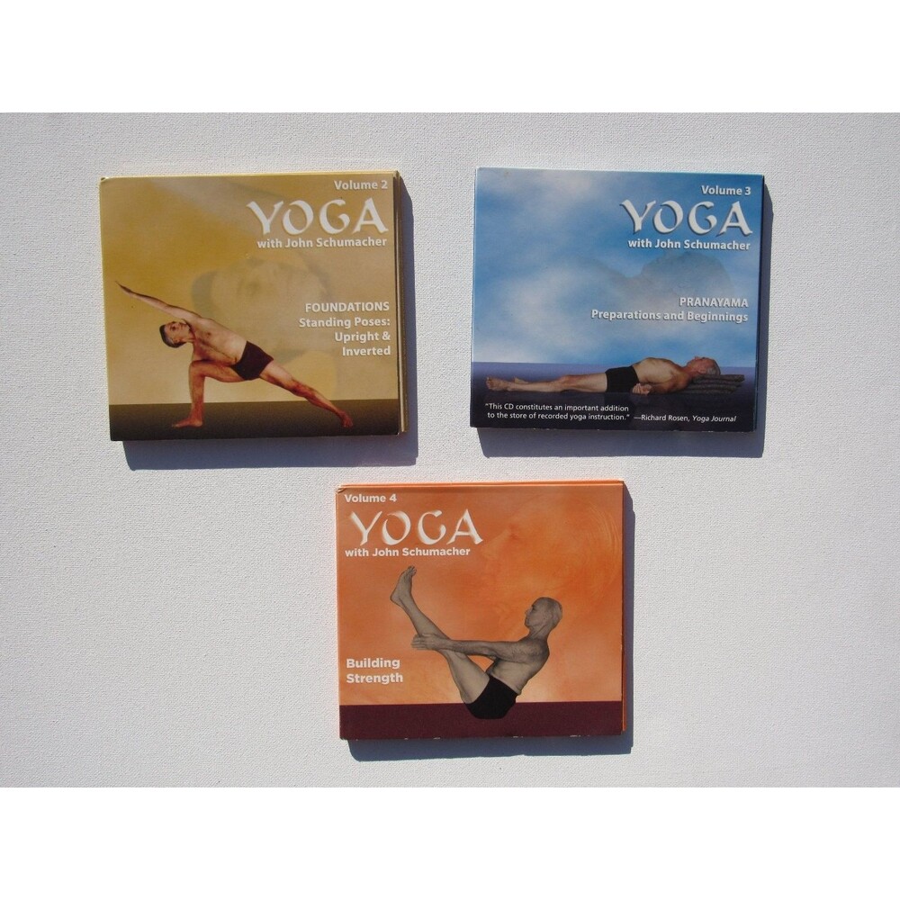 Yoga with John Schumacher CD Set Vol 2, 3, 4 Foundations Pranayama Strength